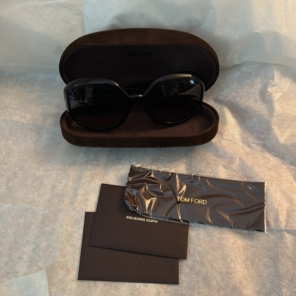 NEW TOM FORD TF1011 01B WOMEN SUNGLASSES TOM FORD GEORGIA-02 FT1011/S 01B ROUND main image 11